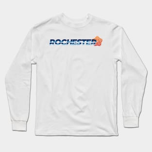 Officially Licensed Chrome Retro Rochester Logo Long Sleeve T-Shirt